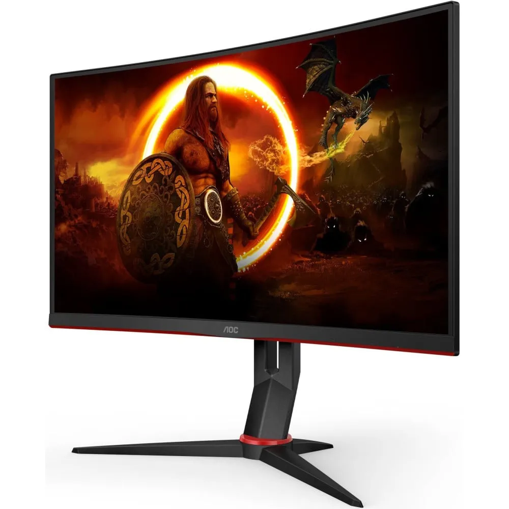 Monitor AOC CQ27G2S/BK - 27"/2560x1440 (QHD)/165Hz/zakrzywiony/VA/HDR/1 ms/Czarno-czerwony