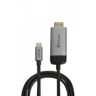 Kabel Verbatim USB-C do HDMI 49144, 1,5m, USB-C 3.2 Gen 1, HDMI 4K 60Hz, Czarny | Sklep ITnes.pl, IT for BUSINESS