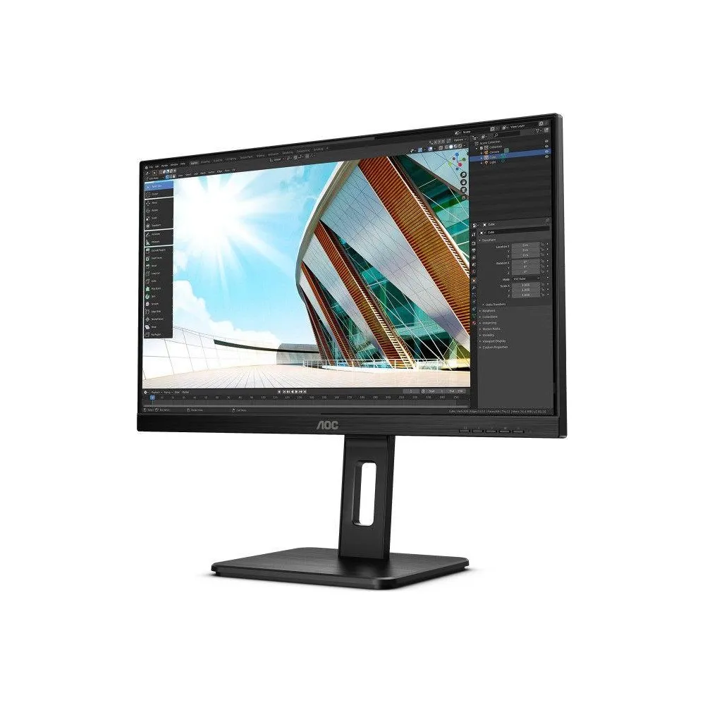Zdjęcie produktu Monitor AOC U27P2CA - 27"/3840x2160 (4K)/60Hz/IPS/4 ms/pivot/Czarny