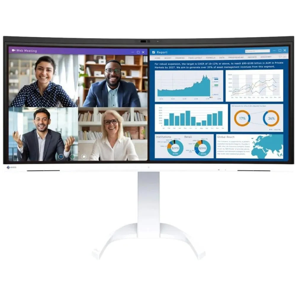 Monitor EIZO FlexScan EV3450XC-WT, 34,1", 3440x1440 (UWQHD), 21:9, zakrzywiony, IPS, 5 ms, Biały | Sklep ITnes.pl, IT for BUSINE