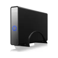 Obudowa na dysk ICY BOX IB-382H-C31 -  2,5"/3,5" HDD z wbudowanym HUB 1x USB-C 2x USB-A, 12V 2A, Czarna