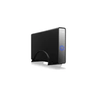 Obudowa na dysk ICY BOX IB-382H-C31 -  2,5"/3,5" HDD z wbudowanym HUB 1x USB-C 2x USB-A, 12V 2A, Czarna