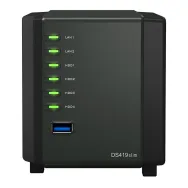 Serwer NAS Synology Desktop J DS419SLIM, Tower, Marvell Armada 385 88F6820, 512MB RAM, 4 wnęki, hot-swap, 2 lata Carry-in | Skle