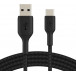 Kabel Belkin USB-A / USB-C CAB002BT2MBK - 2 m, Czarny, W oplocie