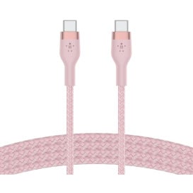 Kabel Belkin USB-C / USB-C 2.0 CAB011BT1MPK - 1 m, Różowy, W oplocie