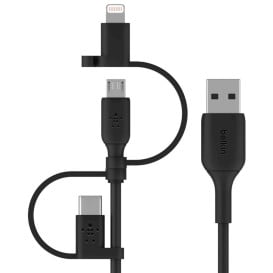 Kabel Belkin Universal Cable USB-A / USB-C / Micro-USB / Lightning CAC001BT1MBK - 1 m, Czarny