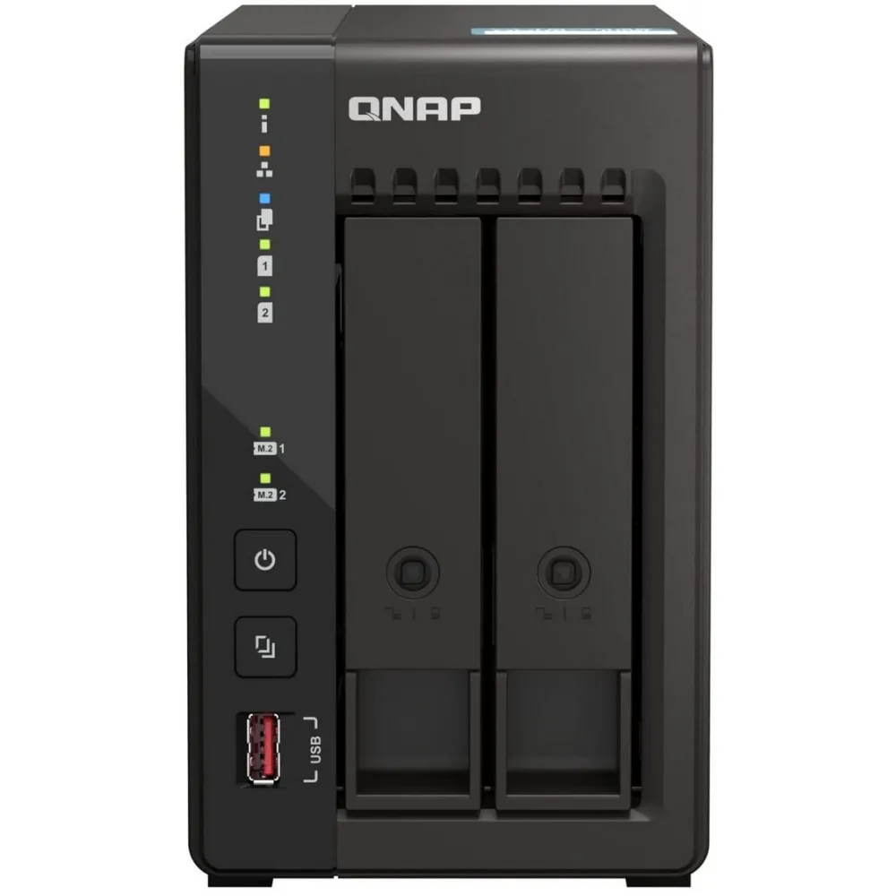 Serwer NAS QNAP Tower TS-253E-8G, Tower, Intel Celeron J6412, 8GB RAM, 2 wnęki, 2 x M.2, hot-swap, 3 lata Carry-in | Sklep ITnes
