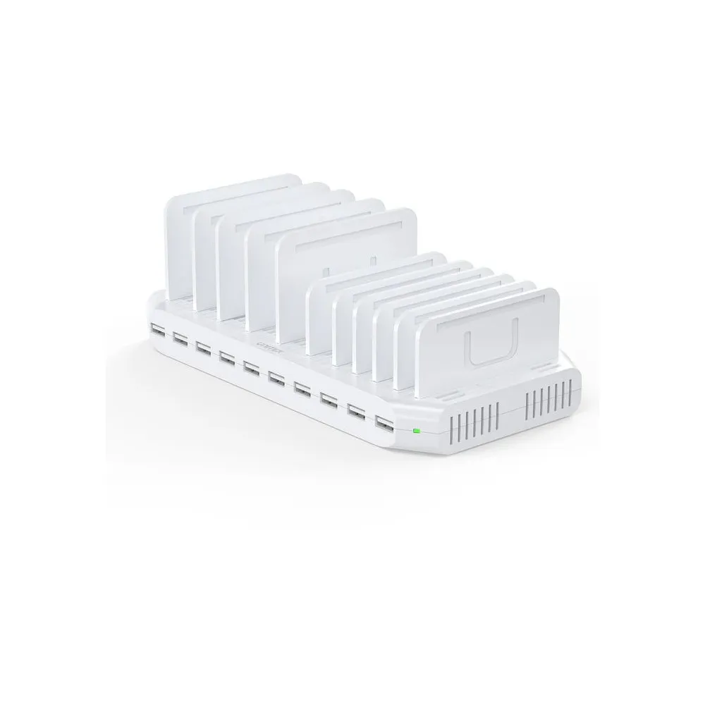 Stacja ładująca Unitek Y-2190D01-EU - 10xUSB, 2.4A, 60W, Biała