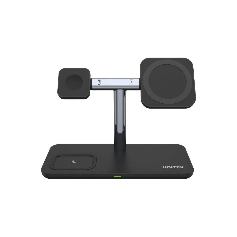 Ładowarka Unitek P1212A 3-in-1 15W do iPhone, AirPods, AppleWatch - Kolor srebrny, Czarna | Sklep ITnes.pl - IT for BUSINESS
