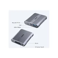 Czytnik kart pamięci Unitek CF Express Type B Multi Card Reader with Hub R1022C01 - USB-A, SD4.0, MicroSD 3.0, CF Express 2.0