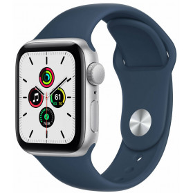 Smartwatch Apple Watch SE GPS MKQ43WB/A - 44 mm, Kolor srebrny, Niebieski