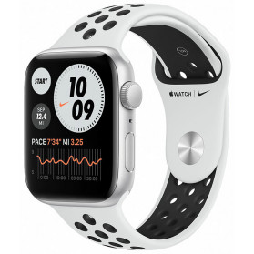 Smartwatch Apple Watch Nike SE GPS MKQ73WB/A - 44 mm, Kolor srebrny, Biały