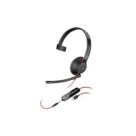 Zestaw słuchawkowy Poly Blackwire 5210 Monaural USB-C Headset +3.5mm Plug +USB-C/A Adapter (Bulk) 8X230A6