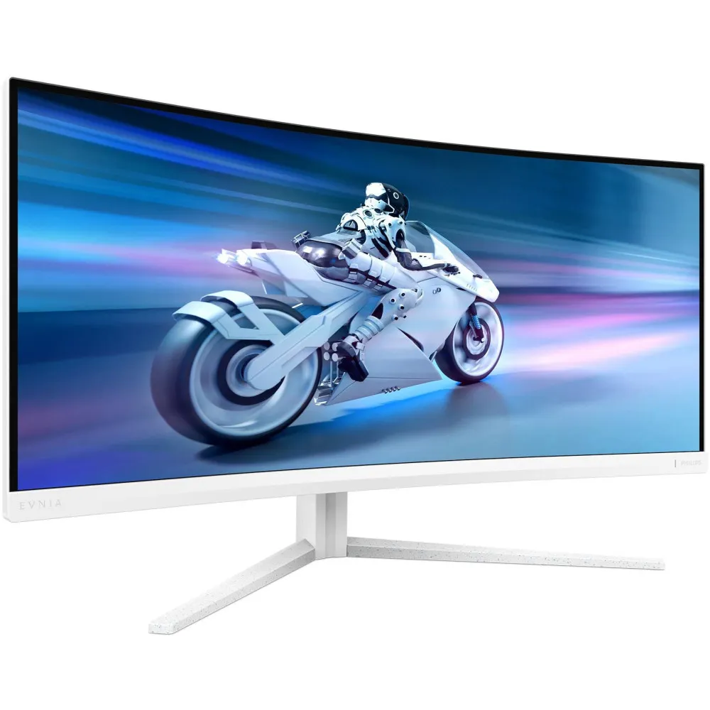 Monitor Philips 34M2C5501A/00 - 34"/3440x1440 (UWQHD)/180Hz/21:9/zakrzywiony/VA/FreeSync/HDR/1 ms/Biały