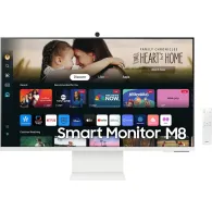 Monitor Samsung Smart M8 M80D LS32DM801UUXDU, 32", 3840x2160 (4K), 60Hz, VA, HDR, 4 ms, pivot, kamera, USB-C, Biały | Sklep ITne
