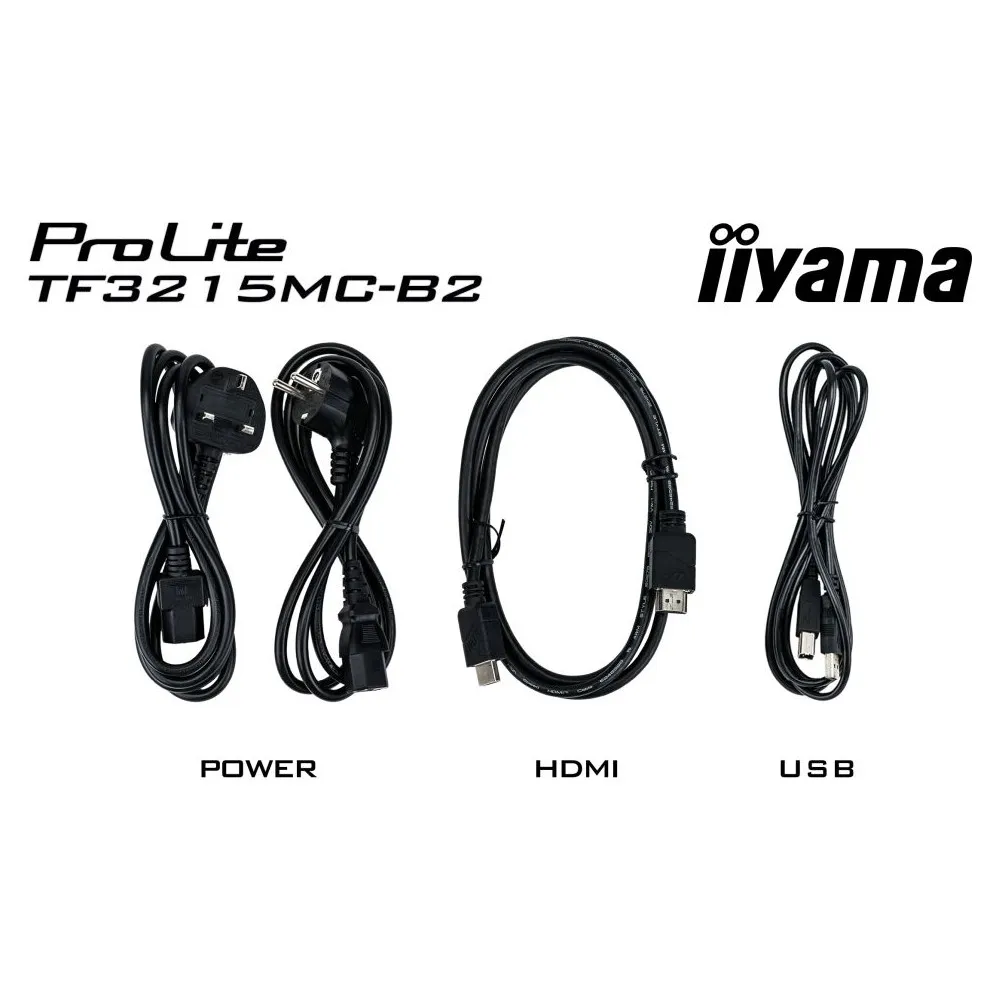 Monitor iiyama ProLite TF3215MC-B2 - 31,5"/1920x1080 (Full HD)/63Hz/VA/8 ms/pivot/dotykowy/Czarny - zdjęcie