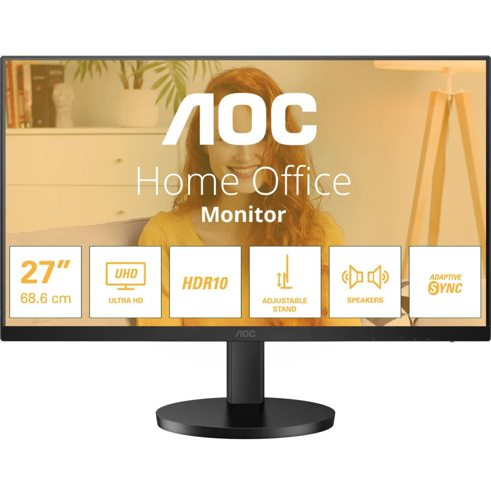 Monitor AOC U27B3AF, 27", 3840x2160 (4K), 60Hz, IPS, HDR, 4 ms, Czarny | Sklep ITnes.pl, IT for BUSINESS