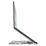 Podstawka pod laptopa Targus Portable Laptop Stand USB-A Hub AWU100205GL - Srebrna