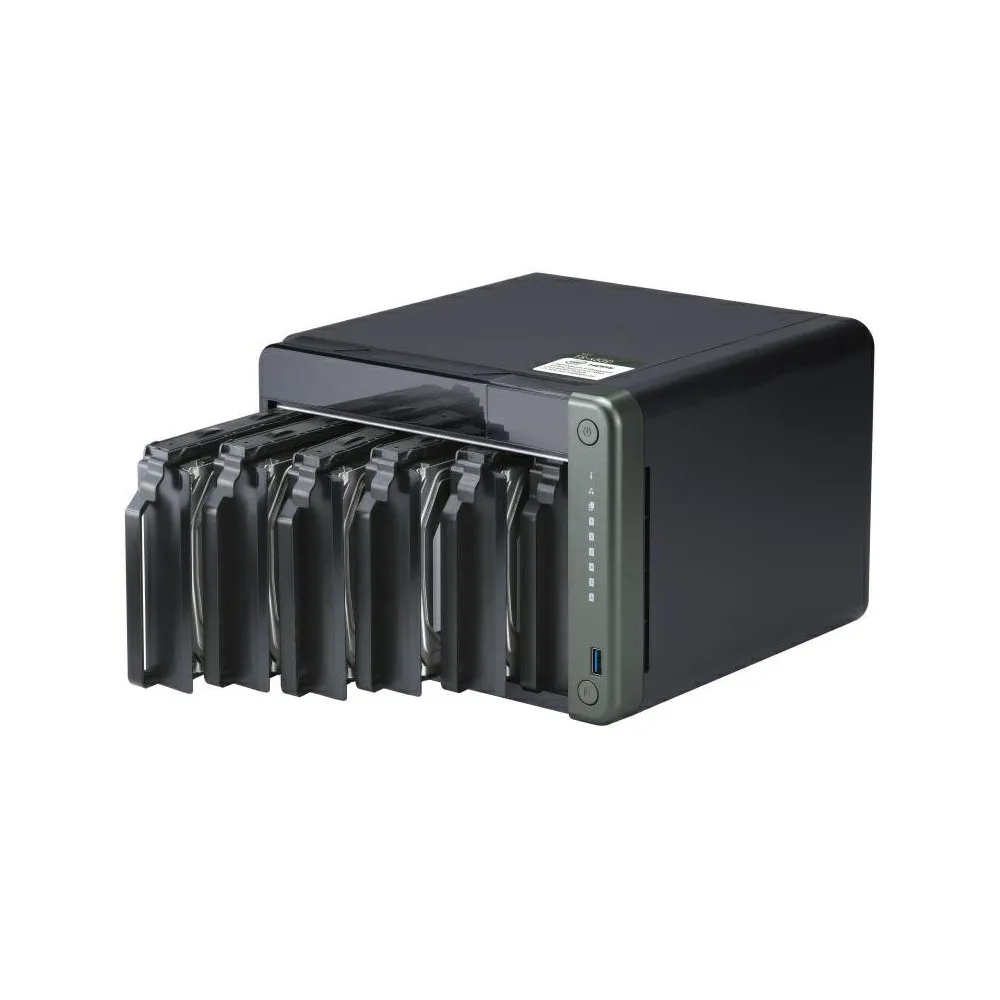 Serwer NAS QNAP Tower TS-653D-YN - Tower/Intel Celeron J4125/8 GB RAM/2 TB/6 wnęk/hot-swap/3 lata Carry-in