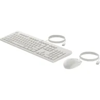 Zestaw klawiatury i myszy HP 225 Wired Mouse and Keyboard Combo White 86J24AA - Biały