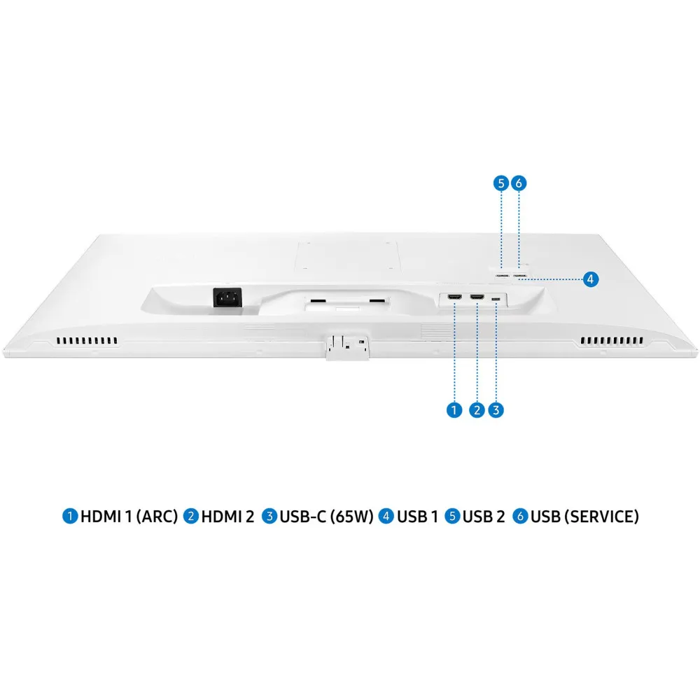 Monitor Samsung Smart M7 M70D LS32DM703UUXDU - 32"/3840x2160 (4K)/60Hz/VA/HDR/4 ms/USB-C/Biały - zdjęcie