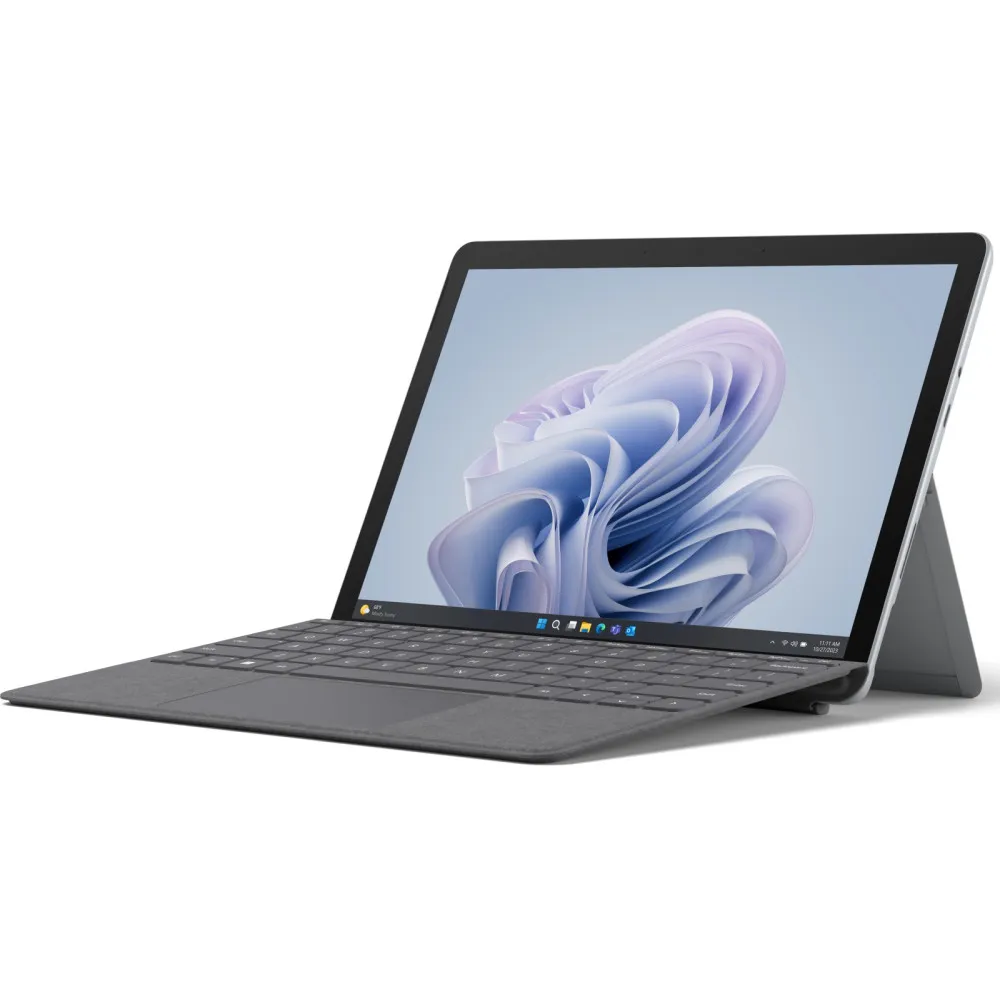 Tablet Microsoft Surface Go 4 XHU-00004 - N200/10,5" 1920x1280/128GB/RAM 8GB/Platynowy/Kamera 8+1Mpix/Windows 11 Pro/2 lata AE - zdjęcie