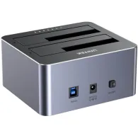 Stacja dokująca dla dysków Unitek Y-3026GY01-EU - 2x SATA III, 2.5"/3.5", USB 3.0 5Gbps, Szara