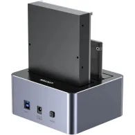 Stacja dokująca dla dysków Unitek Y-3026GY01-EU - 2x SATA III, 2.5"/3.5", USB 3.0 5Gbps, Szara