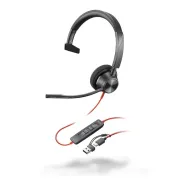 Słuchawka nauszna Poly Blackwire 3310 Monaural Microsoft Teams Certified USB-C Headset +USB-C/A Adapter 8X216AA