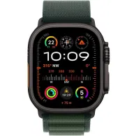 Smartwatch Apple Watch Ultra 2 MX4R3WB/A - 49 mm GPS + Cellular czarny tytan z opaską Alpine w kolorze ciemnozielonym, rozm. M