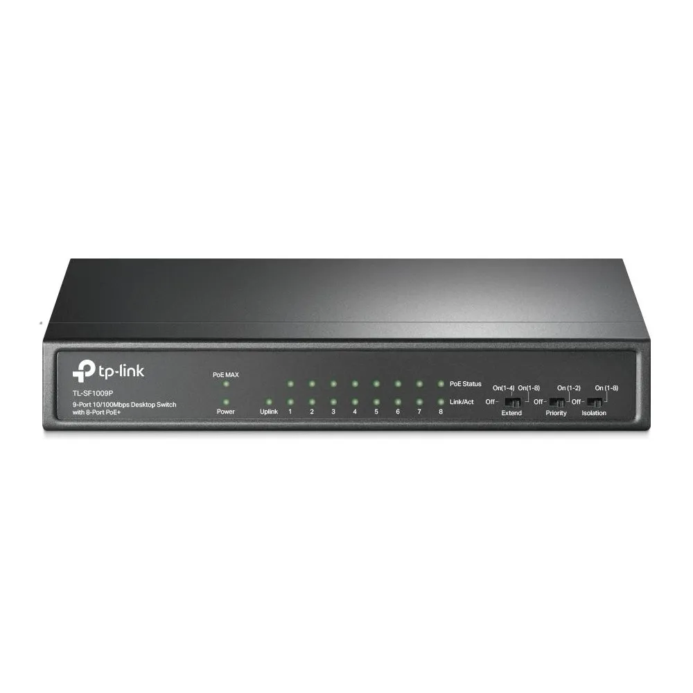 Switch niezarządzalny TP-Link TL-SF1009P, Desktop, 8 x LAN 10|100 Mbps, PoE+ | Sklep ITnes.pl, IT for BUSINESS