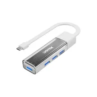 Hub USB Unitek Bi-Directional Hub USB-C with Detachable Cable H1319AWH01 - USB-C do 4x USB-A, Biały