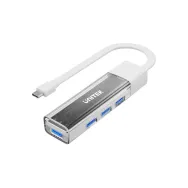 Hub USB Unitek Bi-Directional Hub USB-C with Detachable Cable H1319AWH01 - USB-C do 4x USB-A, Biały