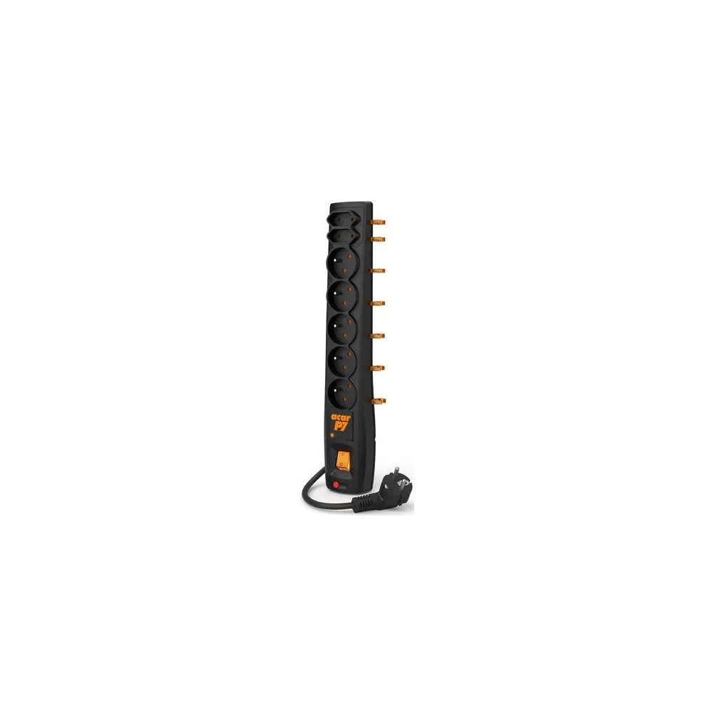 Listwa zasilająca Acar P7 7x 230V PL - 7 gniazd, 1,5 m, Czarna - W0114 | Sklep ITnes.pl - IT for BUSINESS