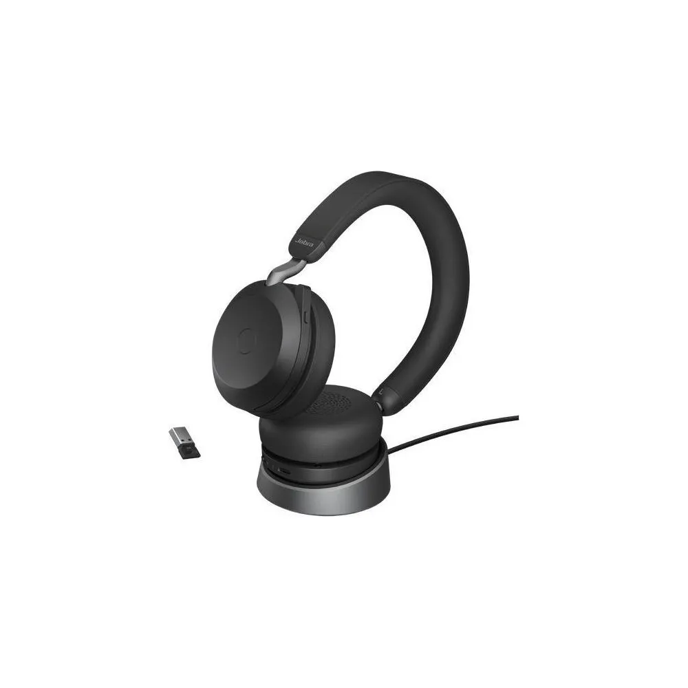 Słuchawki bezprzewodowe nauszne Jabra Słuchawki Evolve2 75 Link380a MS Stereo Stand 27599-999-989 - Czarne | Sklep ITnes.pl - IT