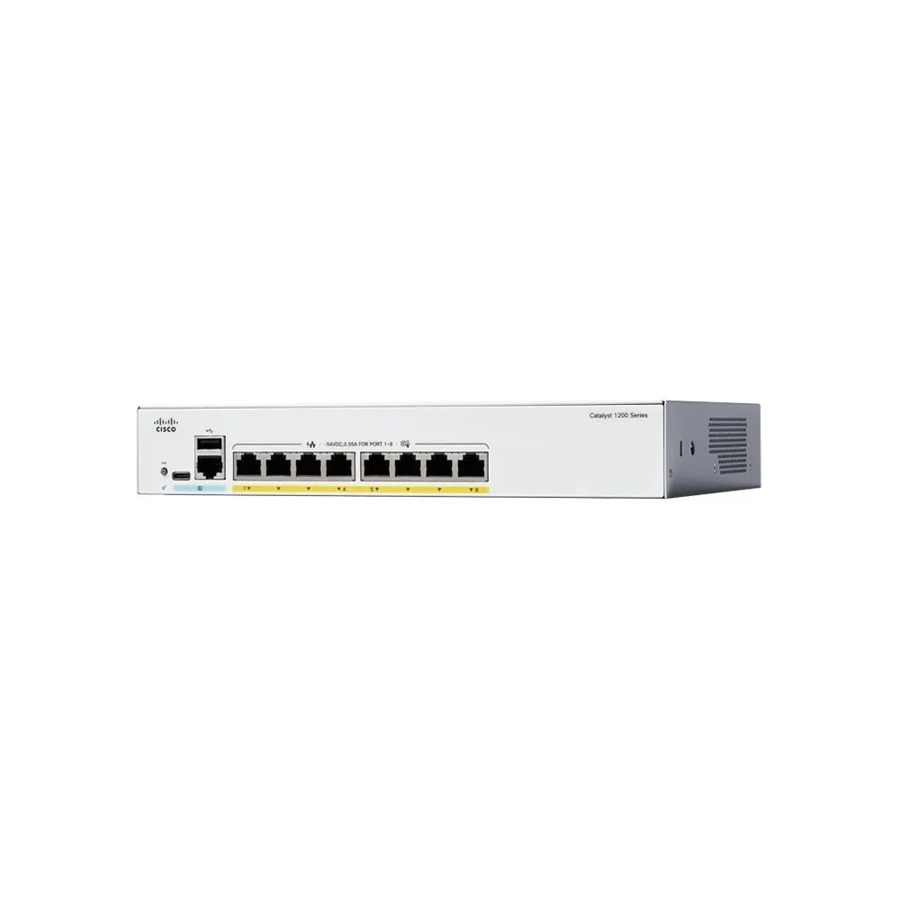 Switch zarządzalny Cisco Catalyst C1200-8P-E-2G, 8x 100|1000Mbps RJ45, 2x 1GbE SFP, PoE 67W, pasywne chłodzenie | Sklep ITnes.pl