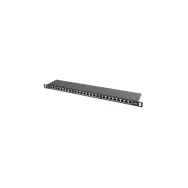 Lanberg PATCH PANEL 24 PORT 0.5U KAT.6 EKRANOWANY CZARNY - PPS6-0024-B | Sklep ITnes.pl - IT for BUSINESS
