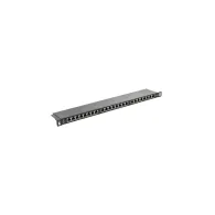 Lanberg PATCH PANEL 24 PORT 0.5U KAT.6 EKRANOWANY CZARNY - PPS6-0024-B | Sklep ITnes.pl - IT for BUSINESS