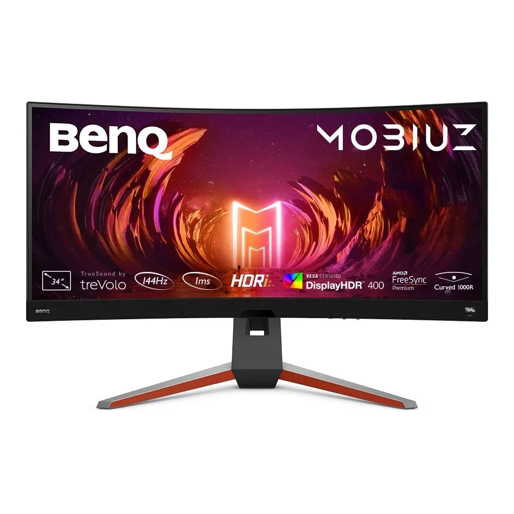 Monitor Benq MOBIUZ EX3410R 9H.LKKLA.TBE, 34", 3440x1440 (UWQHD), 144Hz, 21:9, zakrzywiony, VA, HDR, 1 ms, Szary | Sklep ITnes.p