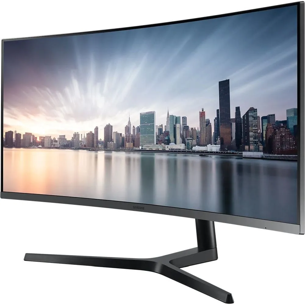 Monitor Samsung LC34H890WGRXEN - 34"/3440x1440 (UWQHD)/100Hz/21:9/zakrzywiony/VA/FreeSync/4 ms/USB-C/Srebrny - zdjęcie