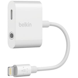 Adapter Belkin Lightning / miniJack + Charge F8J212BTWHT - Biały