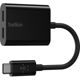 Adapter Belkin Dual USB-C Audio + Charge F7U081BTBLK - Czarny