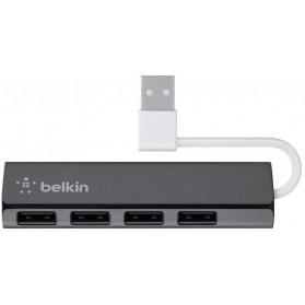 Hub USB Belkin 4 x USB-A 2.0 Ultra-Slim F4U042BT - 4 porty, Czarny - zdjęcie 1