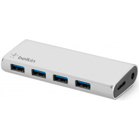 Hub USB Belkin F4U088VF - 4 porty, Kolor srebrny - zdjęcie 4