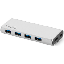 Hub USB Belkin F4U088VF - 4 porty, Kolor srebrny, Czarny