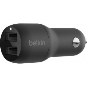 Ładowarka samochodowa Belkin Dual 24W + USB-C Cable CCE001BT1MBK - 1m, Czarna
