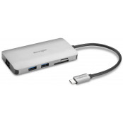 Hub USB Kensington 8-in-1 USB-C Mobile Hub K33820WW - Kolor srebrny