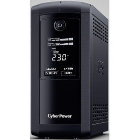 Zasilacz awaryjny UPS CyberPower VP700ELCD-FR - 700VA, 390W, Line interactive, USB, RJ11. RJ45, Czarny - zdjęcie 2