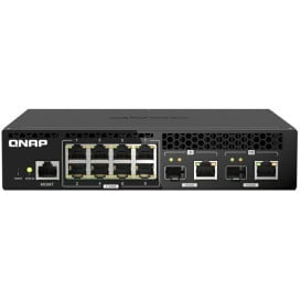 Switch zarządzalny QNAP QSW-M2108R-2C - 2 porty combo 10GbE SFP+|RJ45, 8 portów 2,5 Gigabit