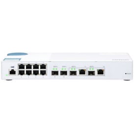 Switch zarządzalny QNAP QSW-M408-2C - Desktop, 8 x LAN 10|100|1000 Mbps, 2 x SFP+, 2 x SFP|Ethernet